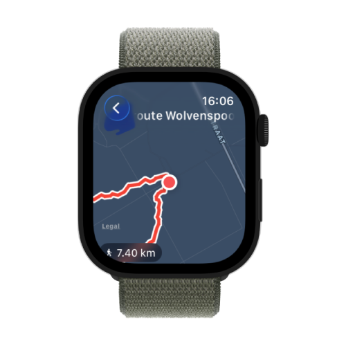 Route en locatie op Apple Watch