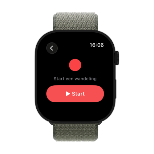 Wandeling opnemen op Apple Watch