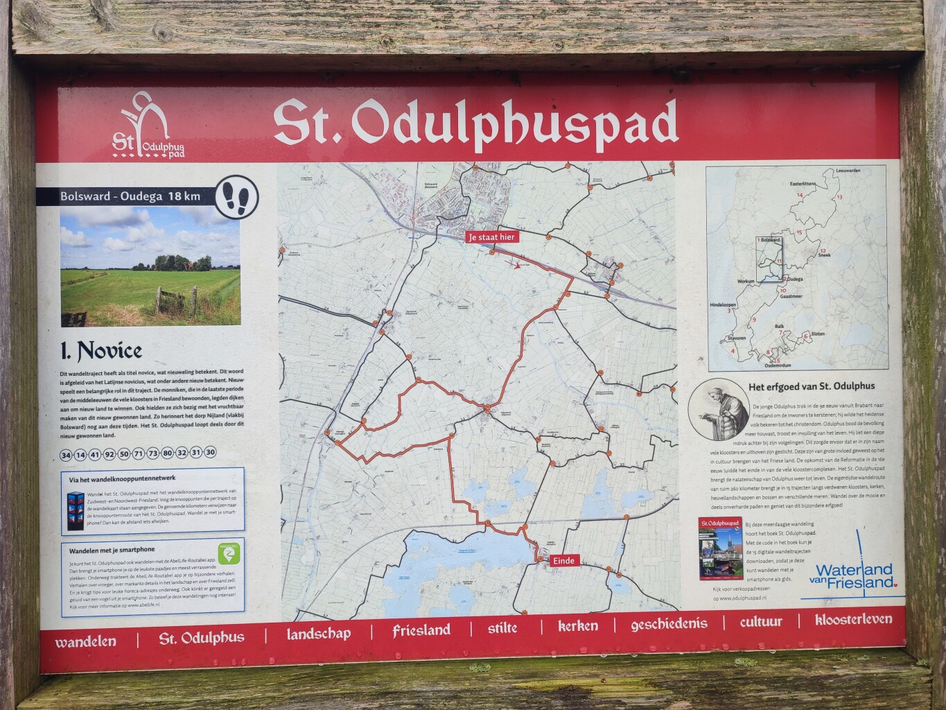 Bolsward - Novice · St. Odulphuspad etappe 1