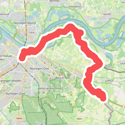 Wyler - Nijmegen Station · Streekpad Nijmegen etappe 7