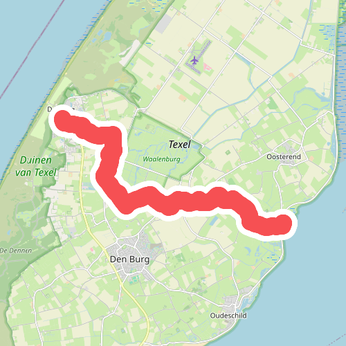 Texel 5: Variant Dwarsover: De Koog - De Zandkes · WaddenWandelen etappe 5