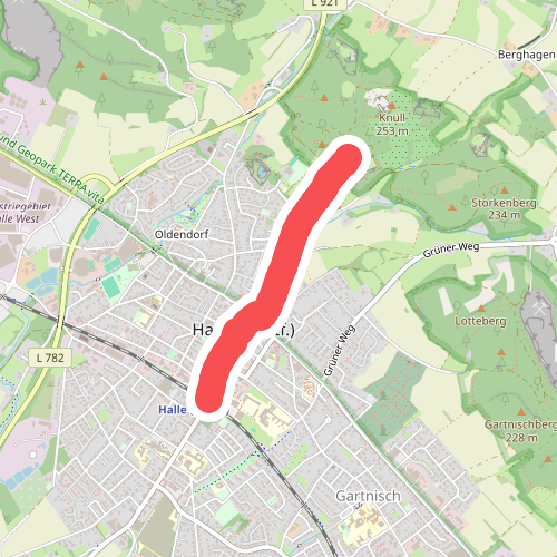 Hermannshöhen toegangsweg: Halle-Westfalen