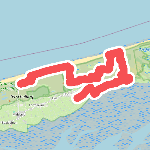 Terschelling 2: Midsland aan Zee - Hoorn · WaddenWandelen etappe 11