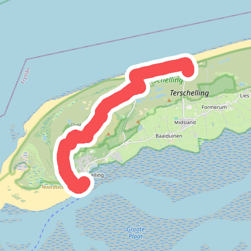 Terschelling 1: West-Terschelling haven - Mids · WaddenWandelen etappe 10
