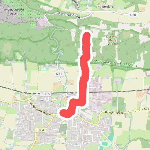 Hermannshöhen toegangsweg: Lienen