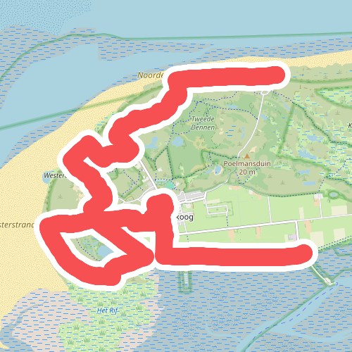 Schiermonnikoog 1: Veerboot - bushalte De Marlijn · WaddenWandelen etappe 16