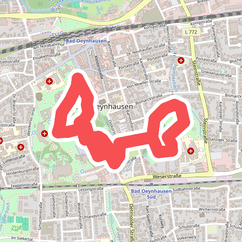 Walking Trail door het kuurpark