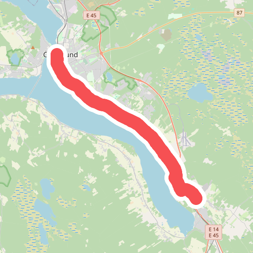 Brunflo - Östersund, vandring · St. Olavsleden etappe 10