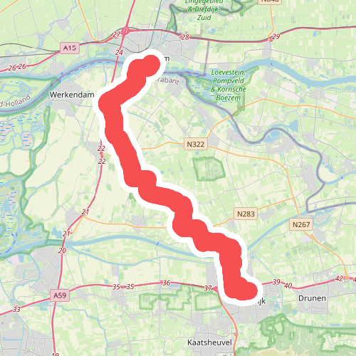 Gorinchem - Waalwijk · Hugo de Groot pad etappe 2