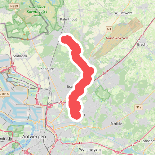 Heide - Schoten · GR12 Vlaanderen etappe 3
