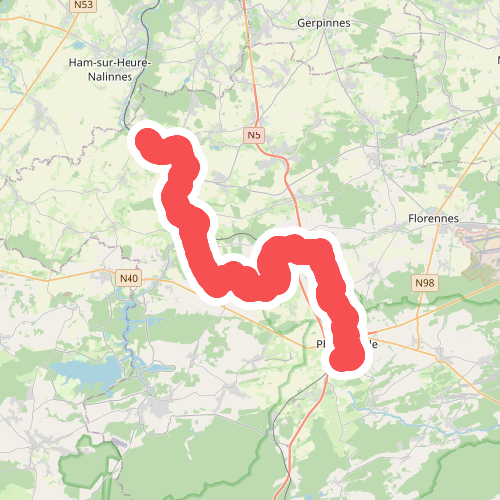 Gare Berzee - Gare Philippeville · GR12 Wallonië etappe 7