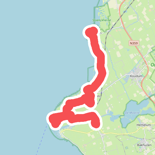 Hindeloopen - Via · St. Odulphuspad etappe 3