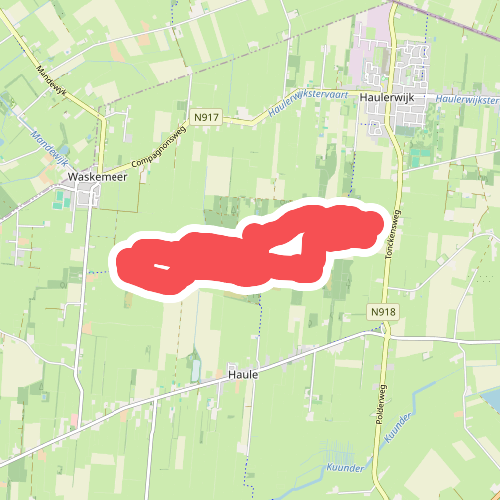 Weg van het blauwe bos