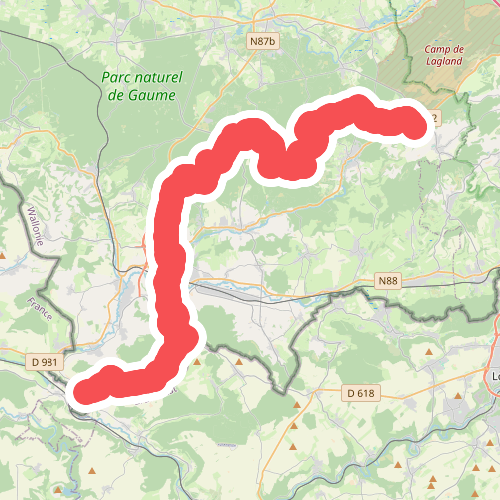 Torgny - Chatillon · GR129 etappe 19