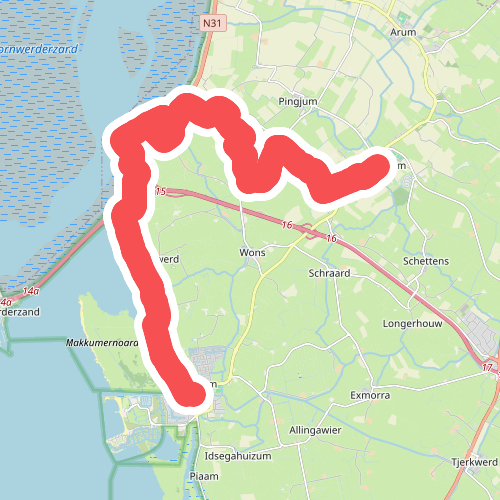 Makkum-Witmarsum  · Klooster Claercamppad etappe 10