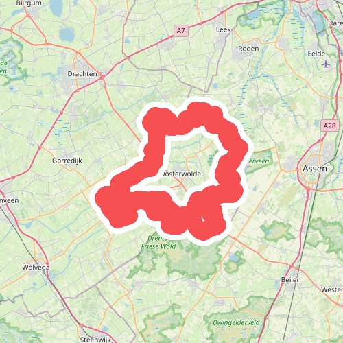 100 km van Appelscha