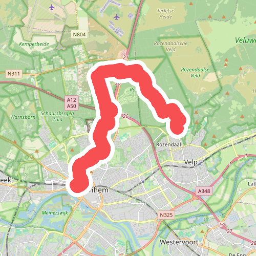 Rozendaal - Arnhem · Veluwe Zwerfpad etappe 19