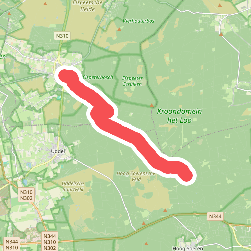 Elspeet - Spaanse Kappen (Doorsteek 2) · Veluwe Zwerfpad etappe 21