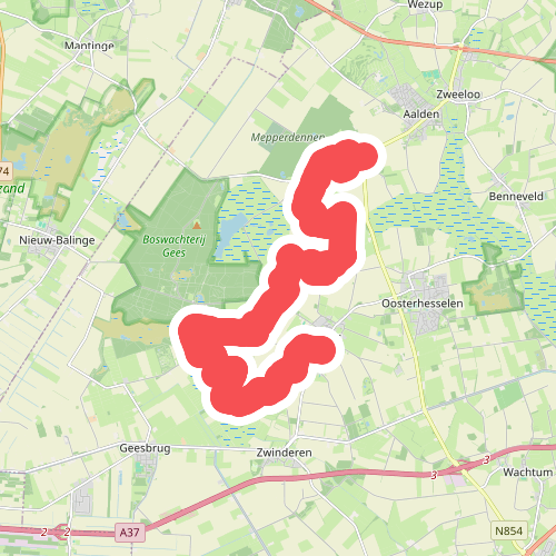 Meppen - Gees · Cultuurpad Coevorden etappe 3