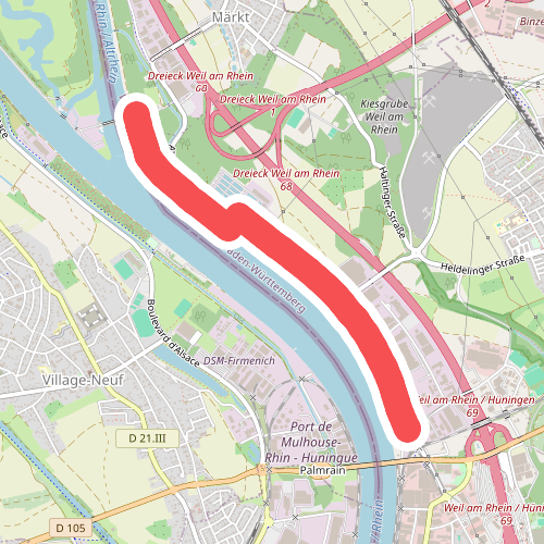 Rebgarten - Stauwehr Märkt