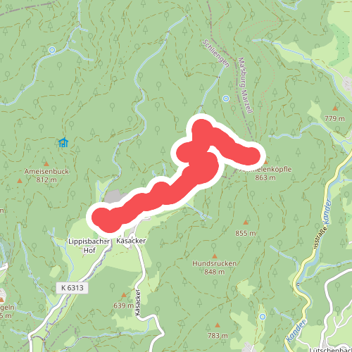 Bei den Lippisbacherhöfen - Unter Hexenplatz