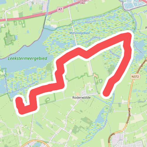 Onlanden - Roderwolde · Westerkwartierpluspad etappe 11