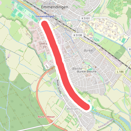 Emmendingen Festplatz - Wasser Elzbrücke