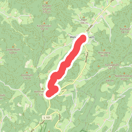 Welschensteinach Rathausplatz - Hinterer Geisberg