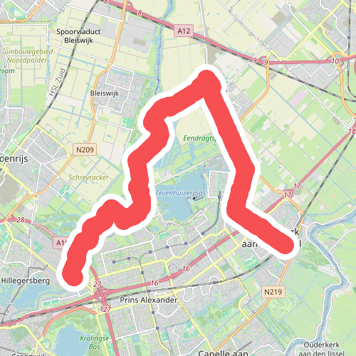Variante Rottemeren: Nieuwerker · Grote Rivierenpad etappe 17