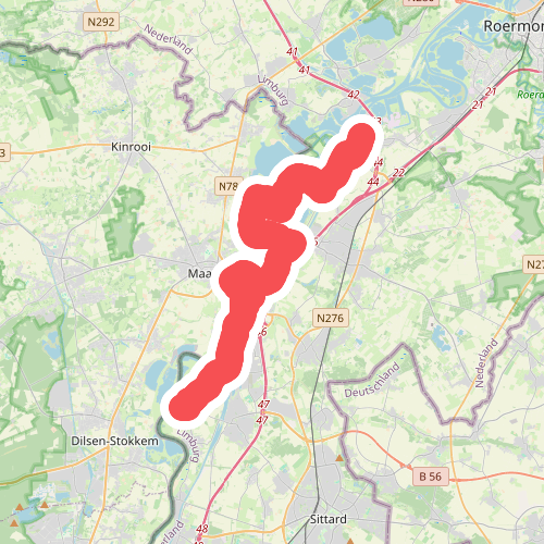 Grevenbicht naar Maasbracht- "Maasvallei" · NederRandpad etappe 36