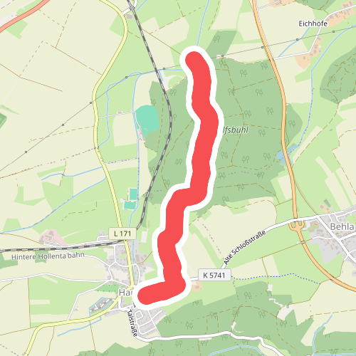 Zielweg nach Hausen vor Wald