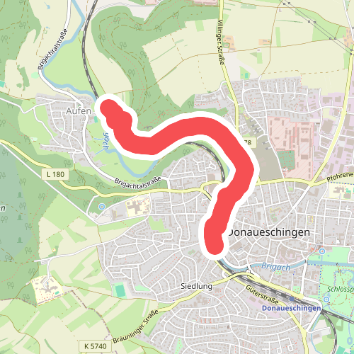 Donaueschingen Siedlersteg - Haltepunkt Aufen