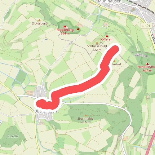 Duchtlingen Kirche - Unterm Lederbohl