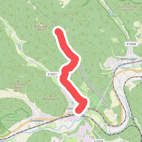 Kälbertäle-Kreuzung - Immendingen