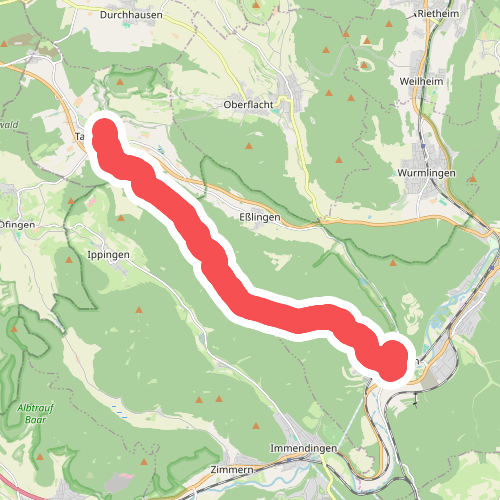 blaues Dreieck Talheim - Möhringen