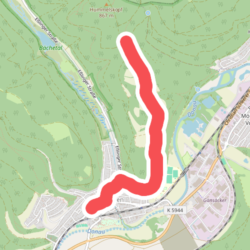 blaues Dreieck Möhringen - Mühlberghütte