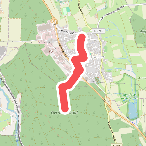 Oberhausweg Kohlplatzweg - Mönchweiler Weiherdamm