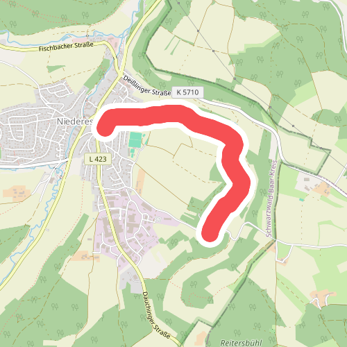 Niedereschach Kirche - Brandshalde Kreuz