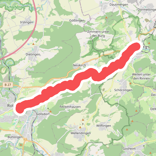 blaues Dreieck Schömberg - Rottweil