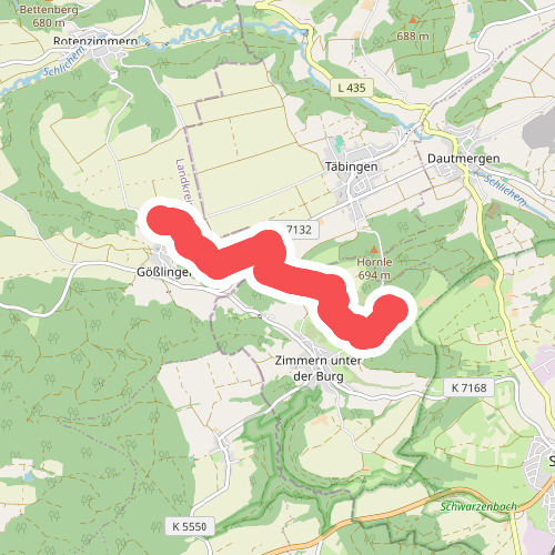 blaues Minus Gößlingen - Zimmern u. B.