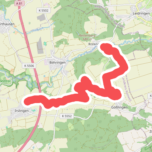 blaues Minus Irslingen - Rotenzimmern