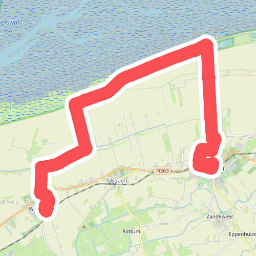 Warffum naar Uithuizen - "Recht toe recht aan" · NederRandpad etappe 80
