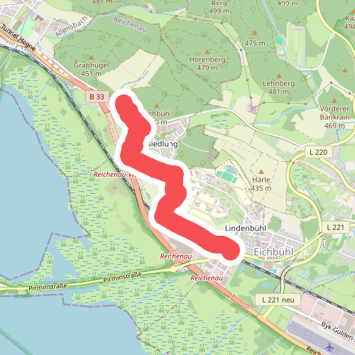 Reichenau Bahnhof - Waldparkplatz Dachsberg