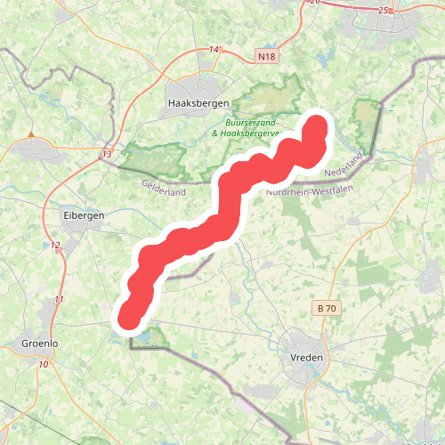 Buurse naar Zwilbroek - "Paal 1" · NederRandpad etappe 14