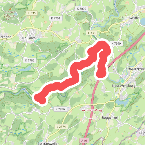 blaues Minus Flunau - Strohdorf