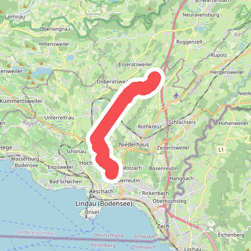 Nebenweg des Schwäbischen Albvereins (blaues Kreuz)