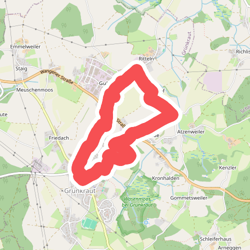 Rundwanderweg 1 Ortsrunde Gemeinde Grünkraut