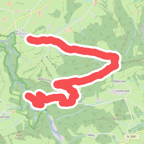 Querweg des Schwäbischen Albvereins (blauer Punkt)