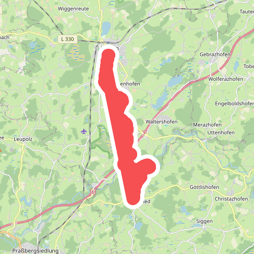 Querweg des Schwäbischen Albvereins (roter Punkt)