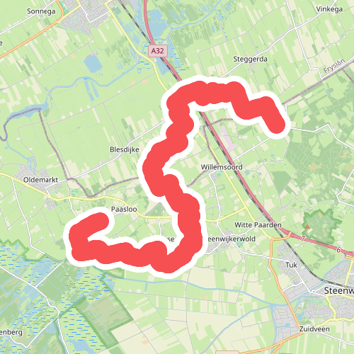 Paasloo - De Blesse · Weerribben wiedenpad etappe 8